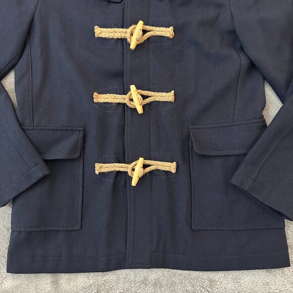 Comme De Garcons Homme Plus Nautical Jacket Coat XL Toggle Navy Blue Cotton 2009 - Picture 2 of 13
